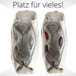 Sunsa Damen große Handtasche. XXL Tasche aus Canvas und Leder. Strandtasche/Weekender in Maritim-Motiv.