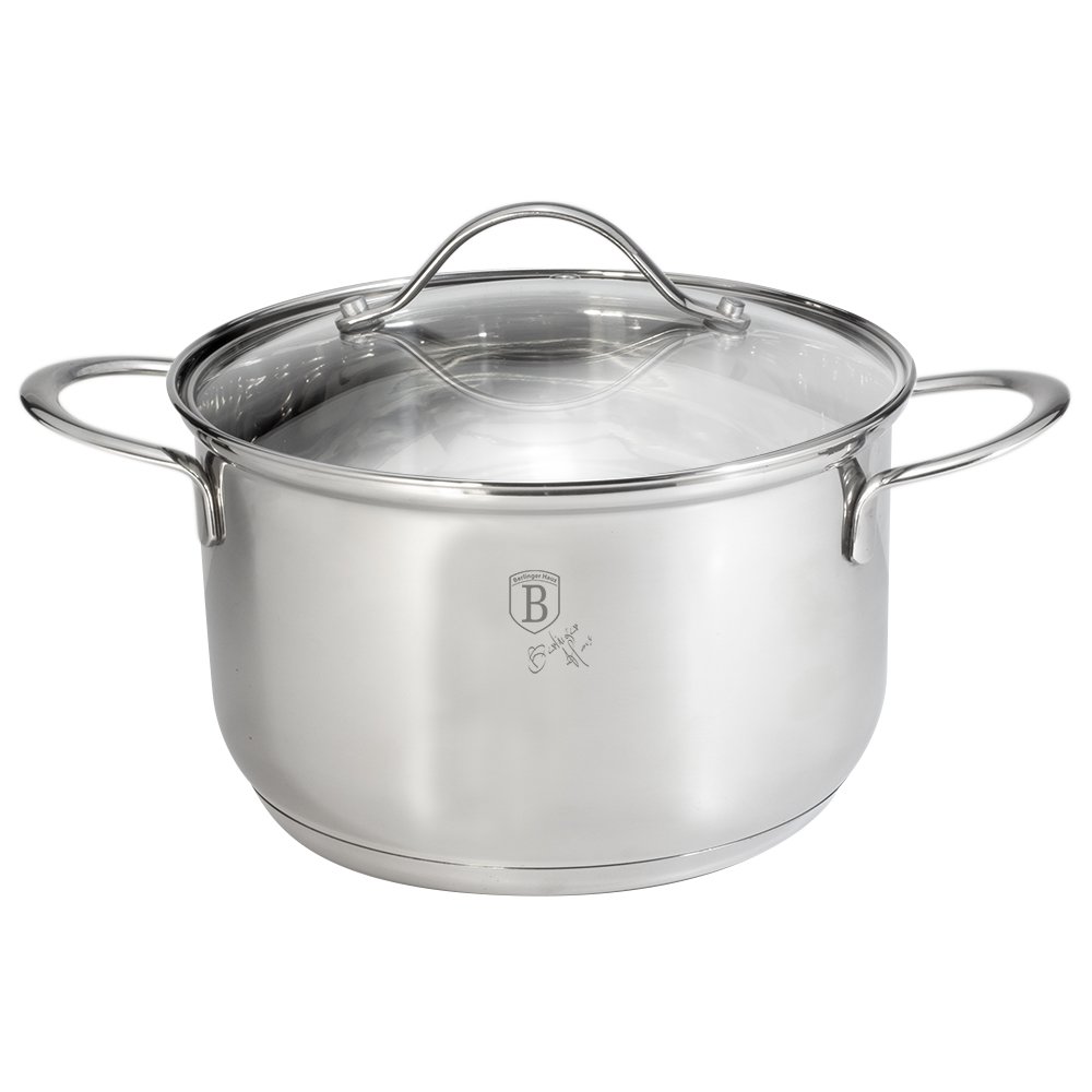 BerlingerHaus roestvrijstalen pan 18x11 glazen deksel