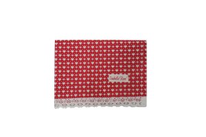 Red kitchen towel LOVE with hearts pattern 50x70 cm Isabelle Rose