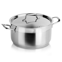 Potstaal met deksel anett 22 cm, 4,3 l