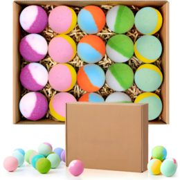 Bombas de baño - Set de 20 piezas - 5 aromas diferentes - Rosas, Jazmín, Lavanda, Jengibre y Árbol de Té