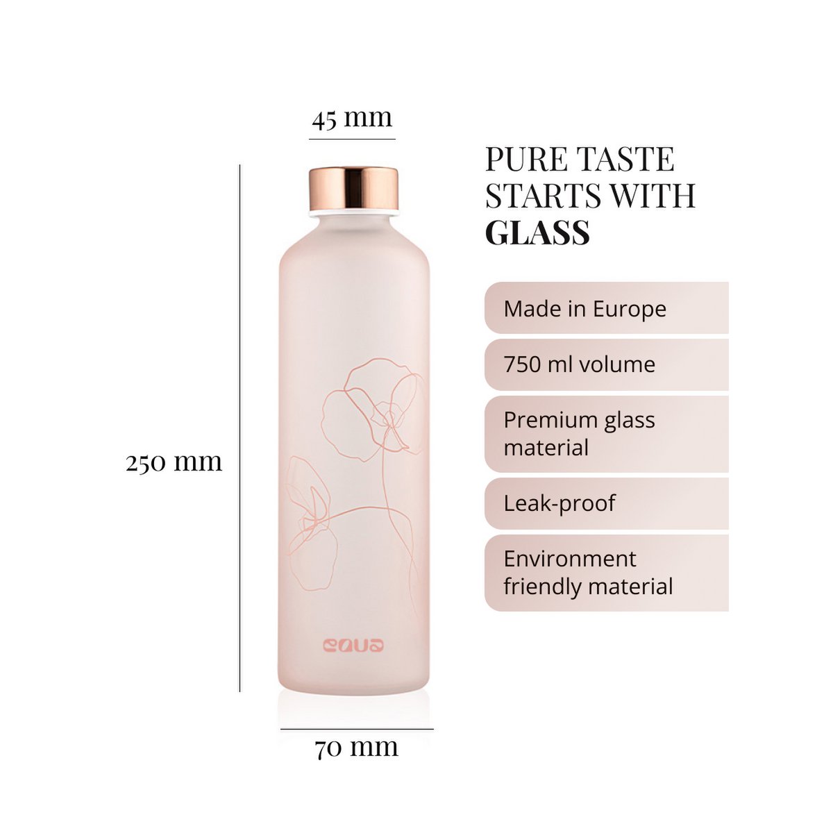 EQUA Glass Bottle Bloom