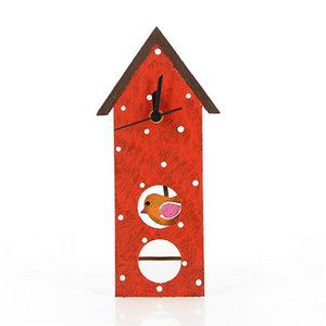 Wanduhr Vogelhäuschen