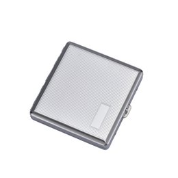 Boîte à Cigarette Métal Etui 20 Cigarettes Métallique Rangement de Cigarettes Porte-cigarettes Argentée Dessin relief Pratique Compact élégante