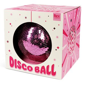Hanging Disco Ball (20 cm) - Pink