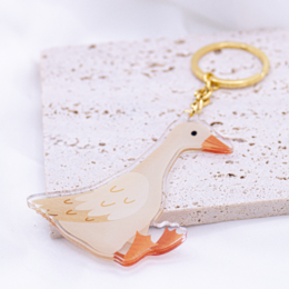 Ganso de remolque clave - Acrílico Key Ring Duck