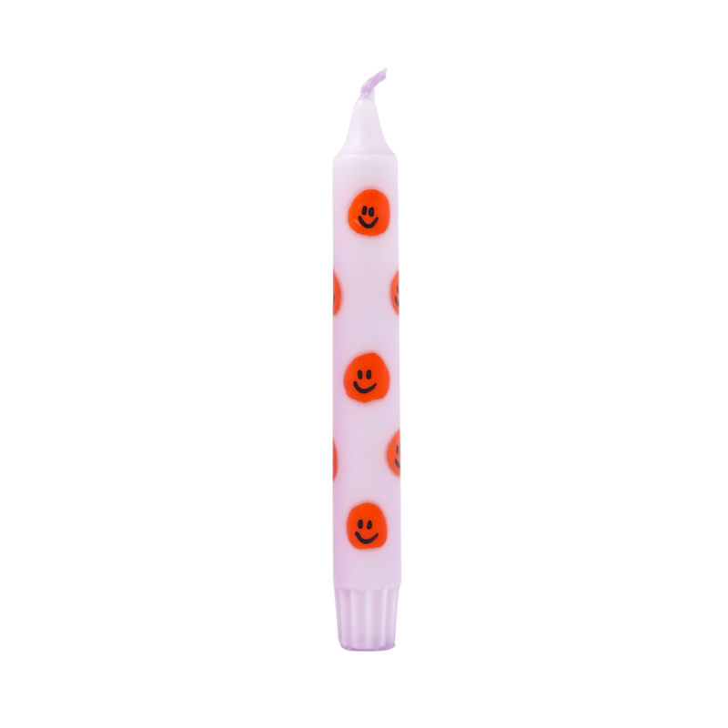 Diner Kaars Smiley Orange - Set of 5