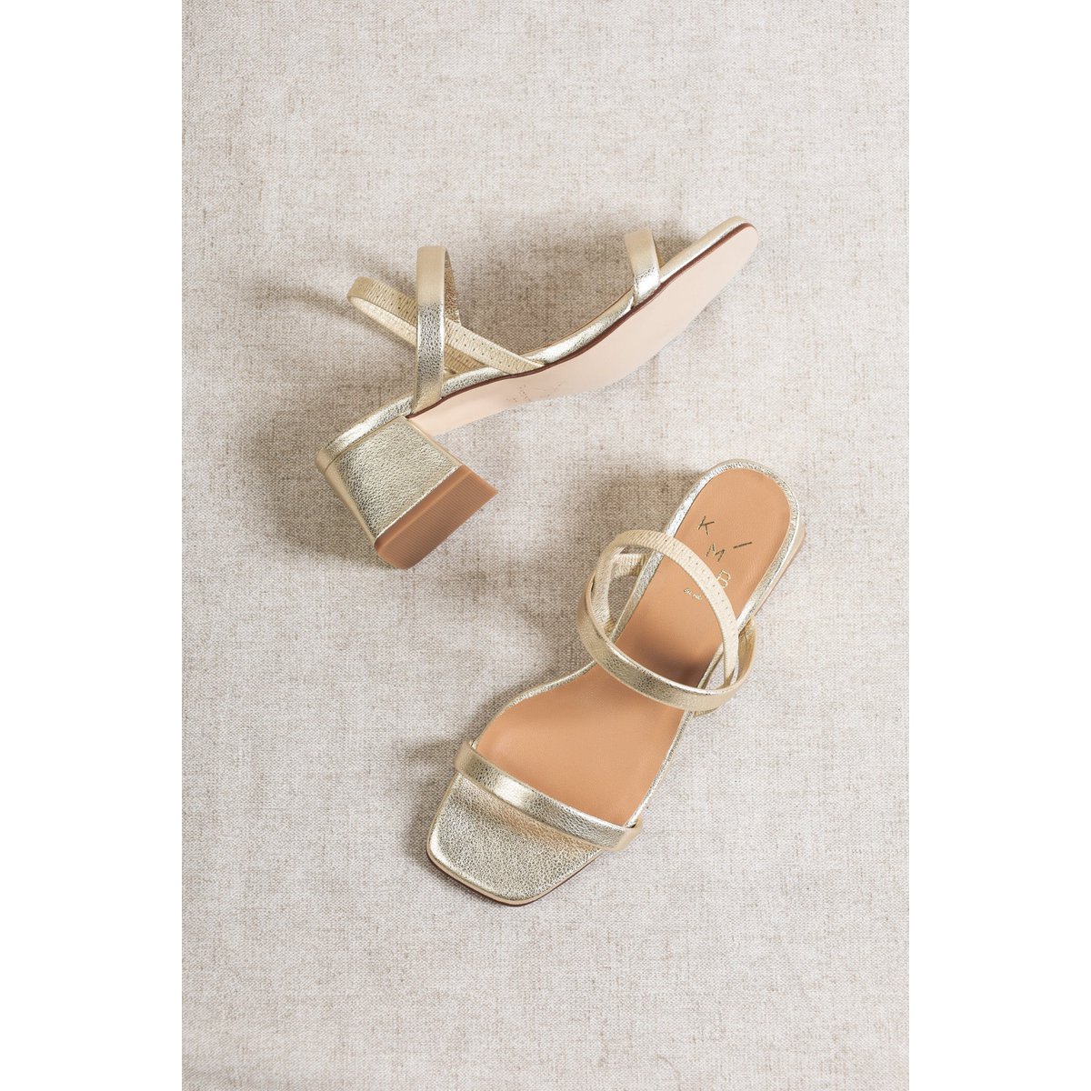 POPPY GOLD – Riemchensandale mit Absatz