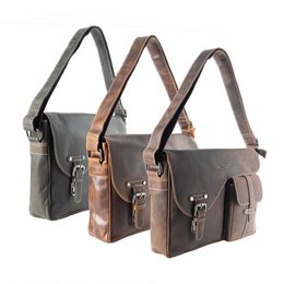 Skuldertaske Dame - Skuldertaske Herre - Messenger Bag Læder - Postmand Taske Læder - 3 forskellige farver læder