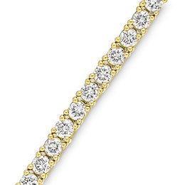 Tennis bracelet yellow gold, 3.42ct diamonds, 17.0 cm