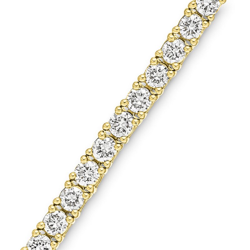 Tennis bracelet yellow gold, 3.42ct diamonds, 17.0 cm