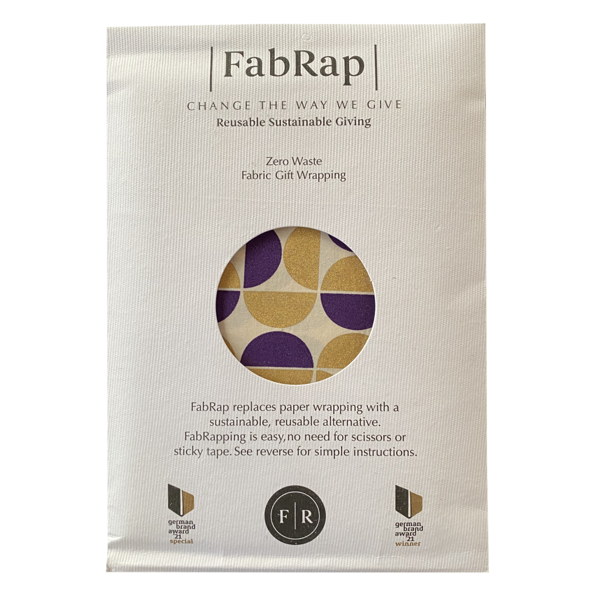Furoshiki 3-pack - enkelzijdig - gouden manen - FabRap