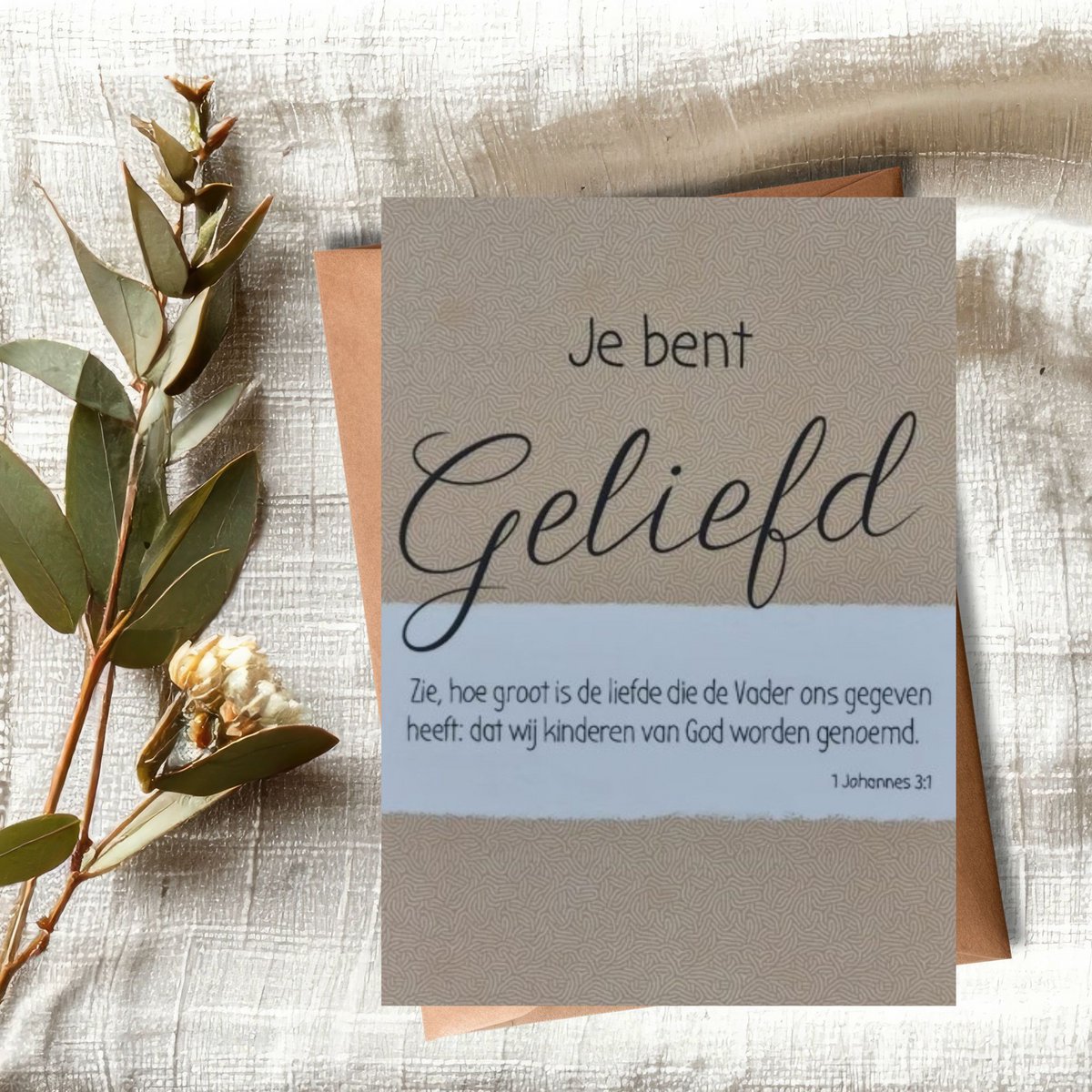 Christelijke kaart - Je bent geliefd