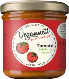 Organic tomato spread with cashew, a delicate and mild spread made from tomatoes.