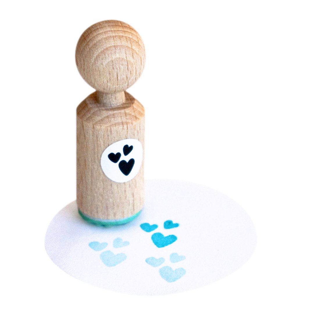 Mini tampon 3 cœurs