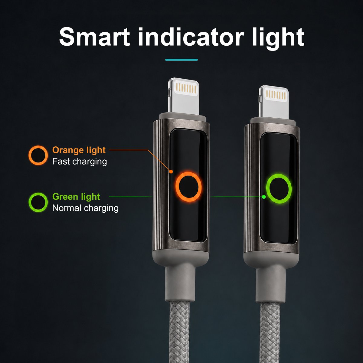 Cable NOVOTECK S-144 USB-C a Lightning: carga rápida de 30 W, 1 m, indicador LED y transferencia de datos