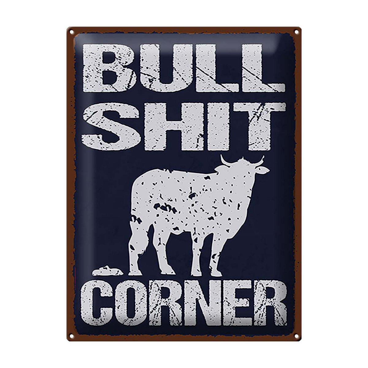 Tin sign saying 30x40cm Bullshit Corner funny