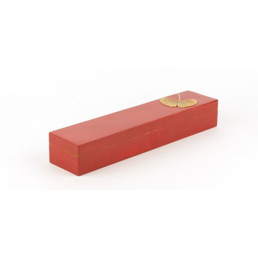 Gingko pattern chopstick box in stone 