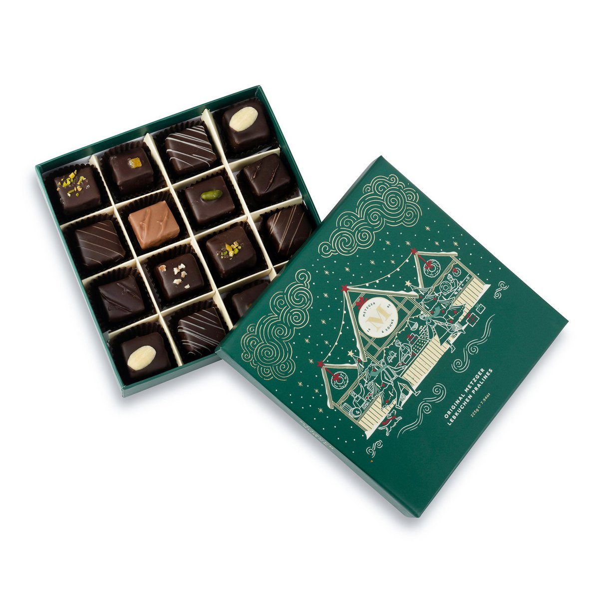 Piccola Christmas Gingerbread Caja de Bombones - Verde