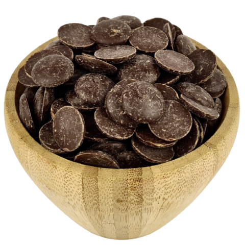 Biologische donkere chocolade in bulkpistolen