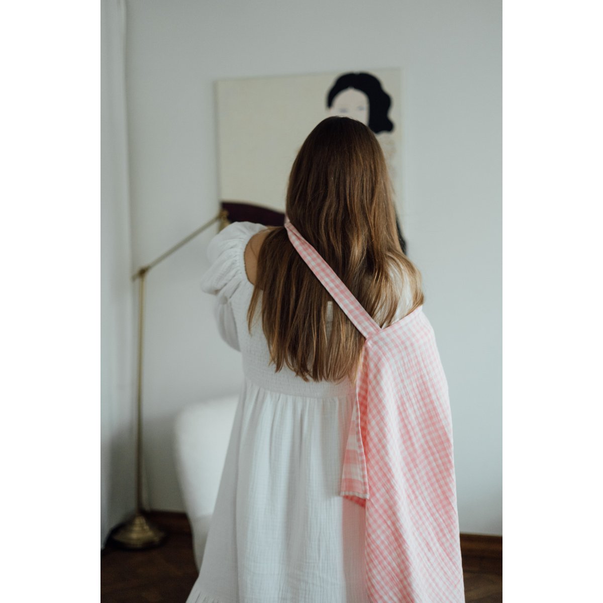 TISU nursing cover, Pink Gingham