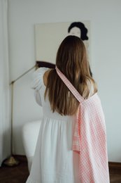 Nehmen Sie die Pflegeabdeckung, Pink Gingham