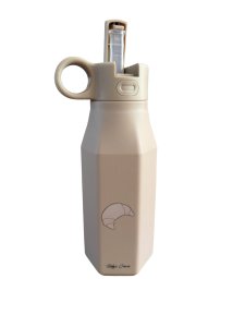Silikontrinkflasche - Croissant - Beige