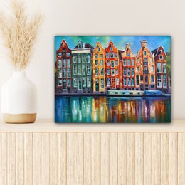 Canvas Painting - Wall Decoration Amsterdam - Oil - Grease - Painting - Art - Wall Decoration Living Room - Bedroom Decoration - Room Accessories - Canvas Paintings