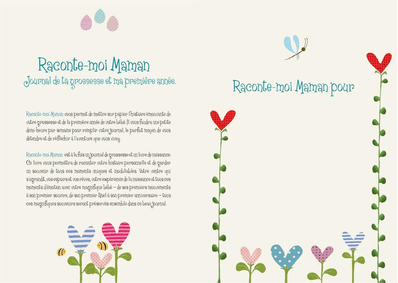 Raconte-Moi Maman, Schwangerschafts- und Geburtstagebuch 2 in 1 Kopie