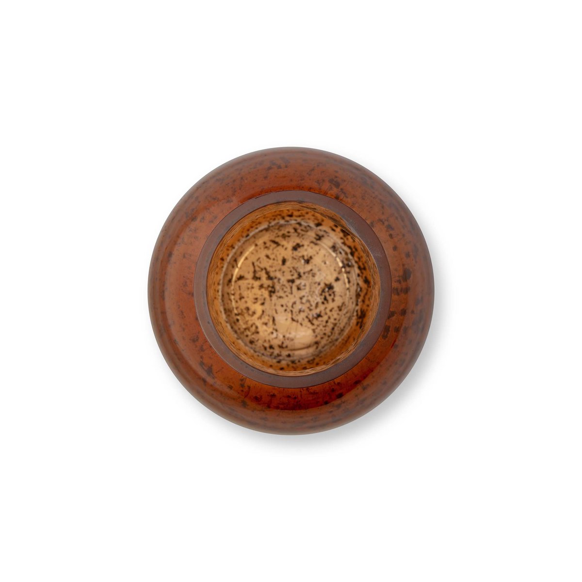 Vase Oval Glass Caramel 15x27cm