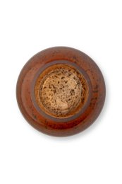 Vase Oval Glass Caramel 15x27cm
