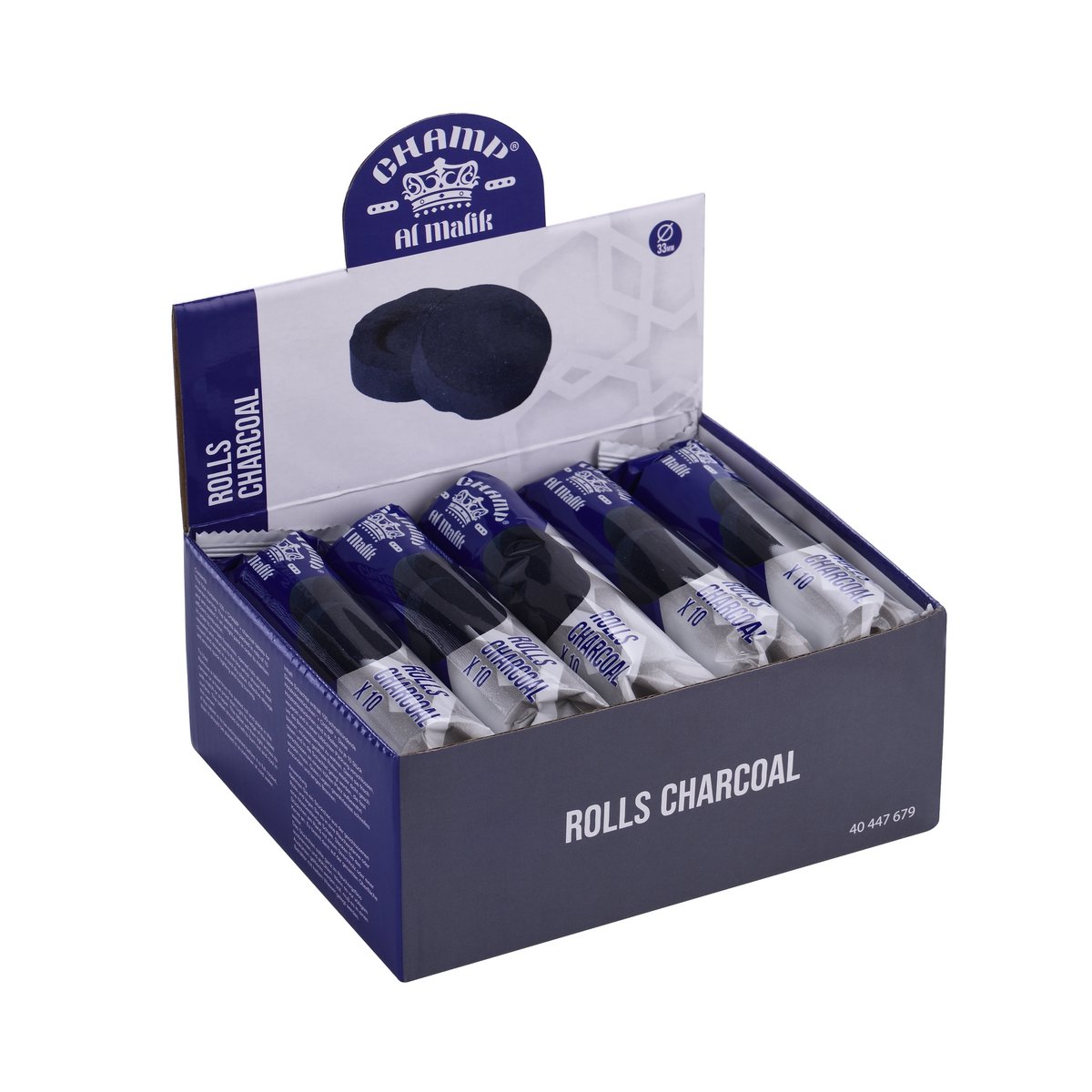 Narghilè Narghilè Chicha Carbone 33mm - 10 Rotoli - 100 carboni - 1 kg