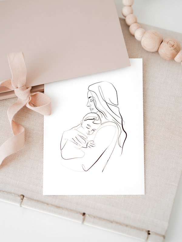 Postkarte / Mutter-Kind Karte