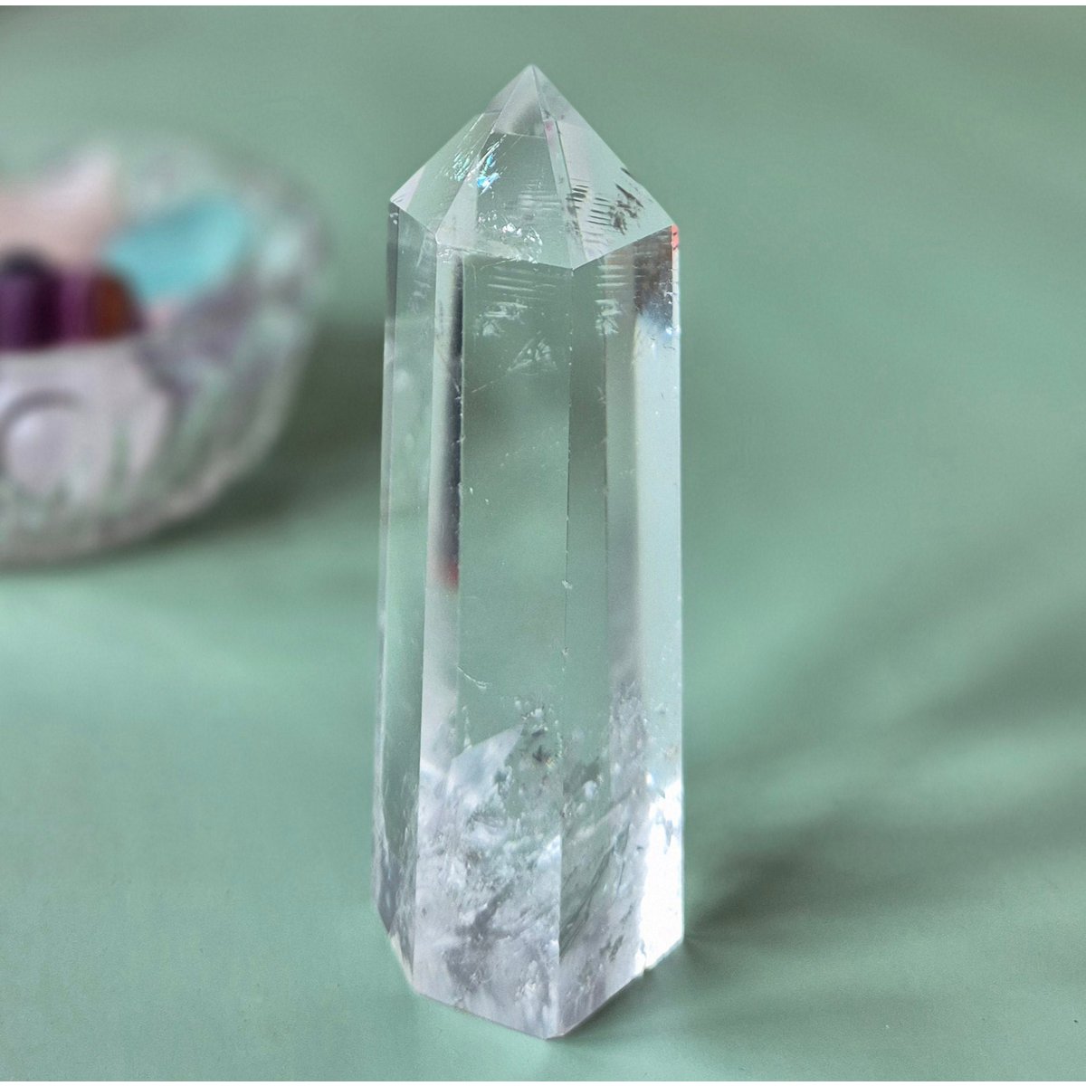 A+ Clear Quality Gemstone Rock Crystal Tower / Obelisk (Clear Quartz Tower)