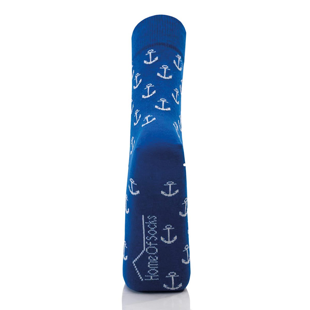 Ein Paar Maritime Baumwoll Socken mit Anker Motiv