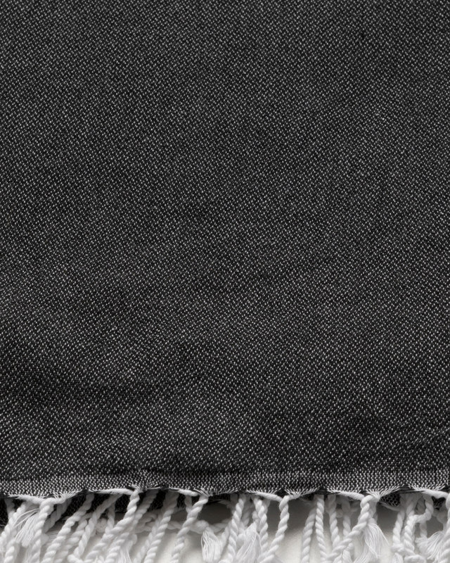 TOWEL TO GO NEON Telo mare in cotone riciclato 180x100 cm | Asciugamano da piscina ad asciugatura rapida | Grigio/Nero | con confezione regalo
