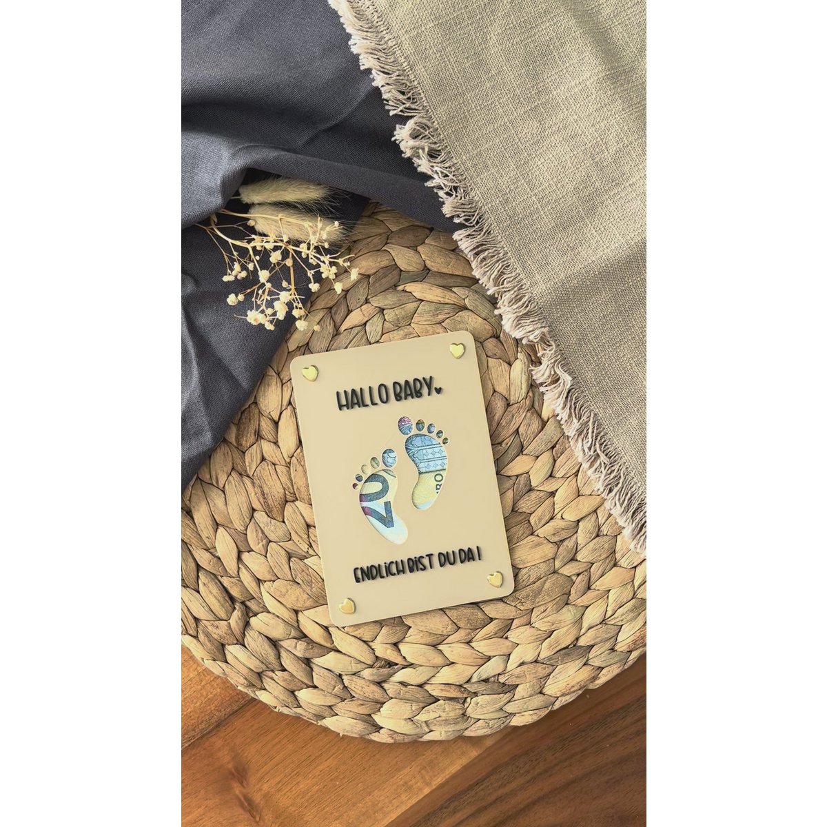 Money gift for the birth - money gift card baby - creative gift idea for new parents