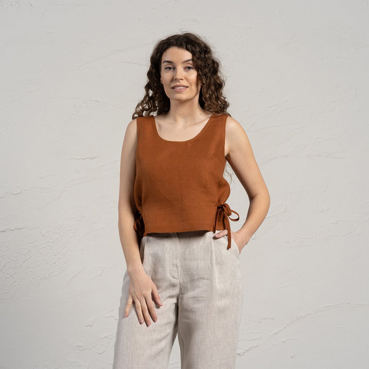 Crop Top con Nastri Laterali Audrey