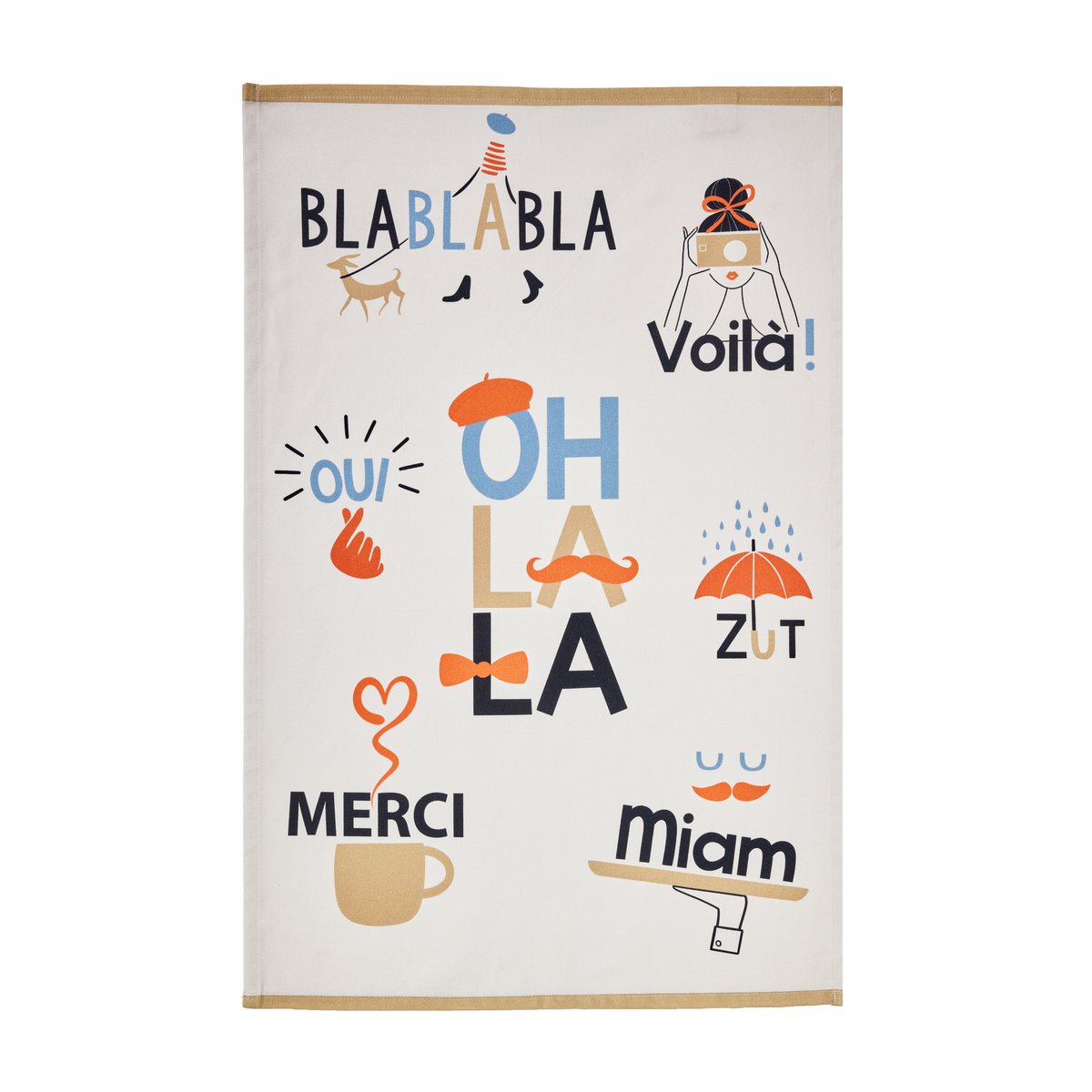 Tea Towel Onomatopées