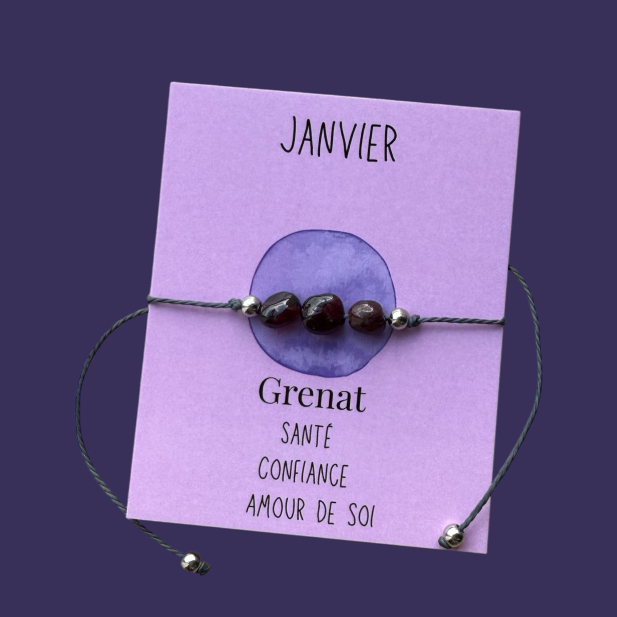 Bracelet Janvier Grenat