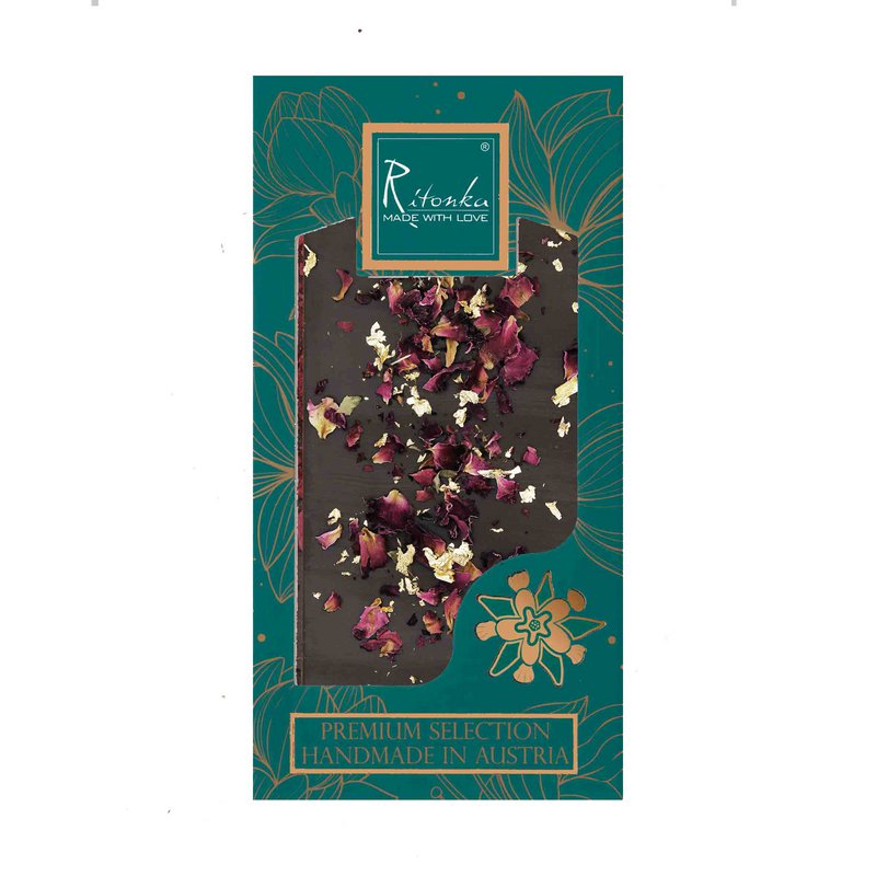 Premium dark chocolate - gold, rose