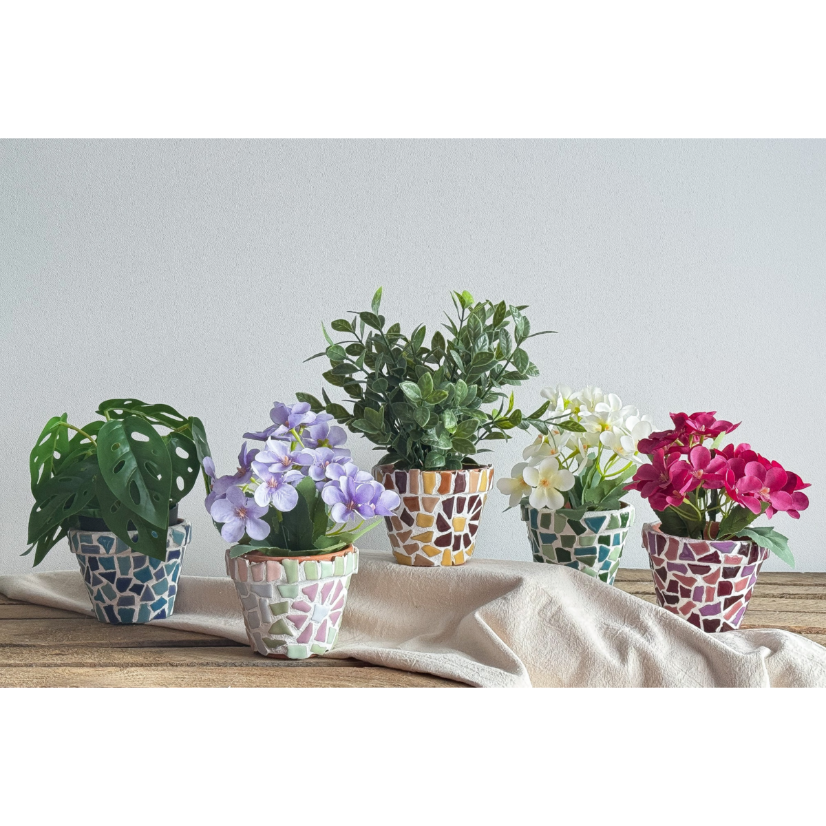 Paquet de bricolage Mosaic Flowerpot (2 pièces)