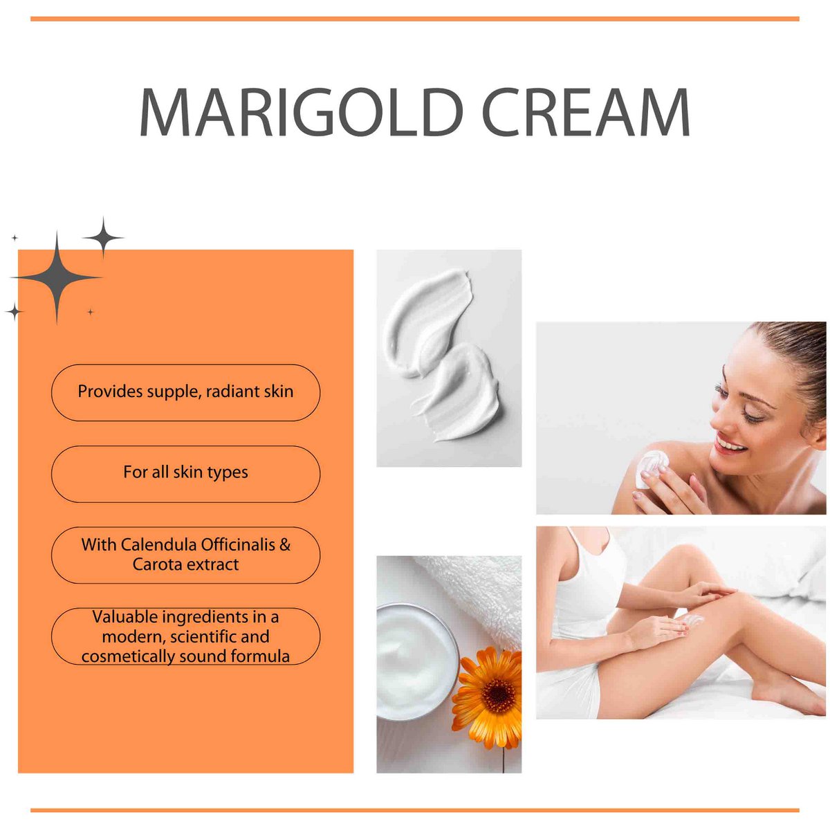 Camille Cosmetics | Goudsbloem crème - bodycrème - 300ml