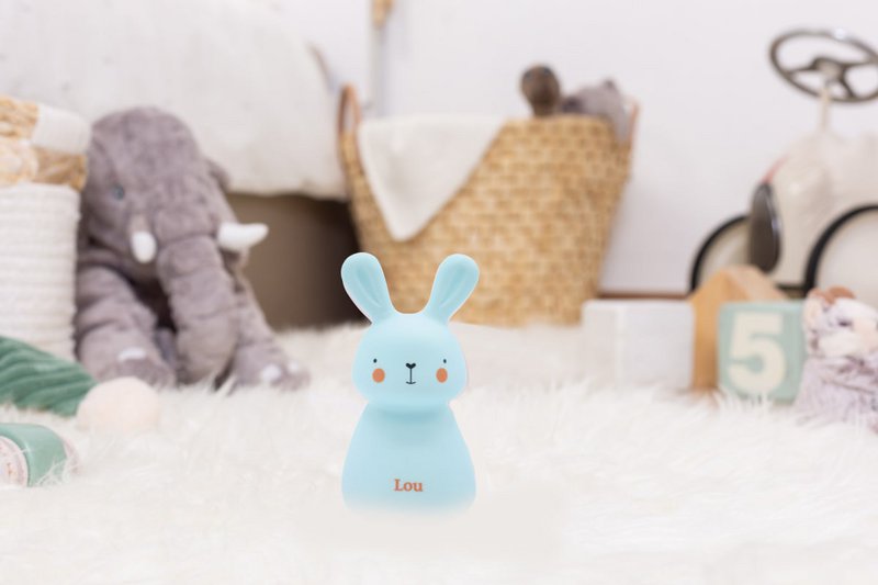 Veilleuse - Lapin Lou - Recharge USB - Bleu