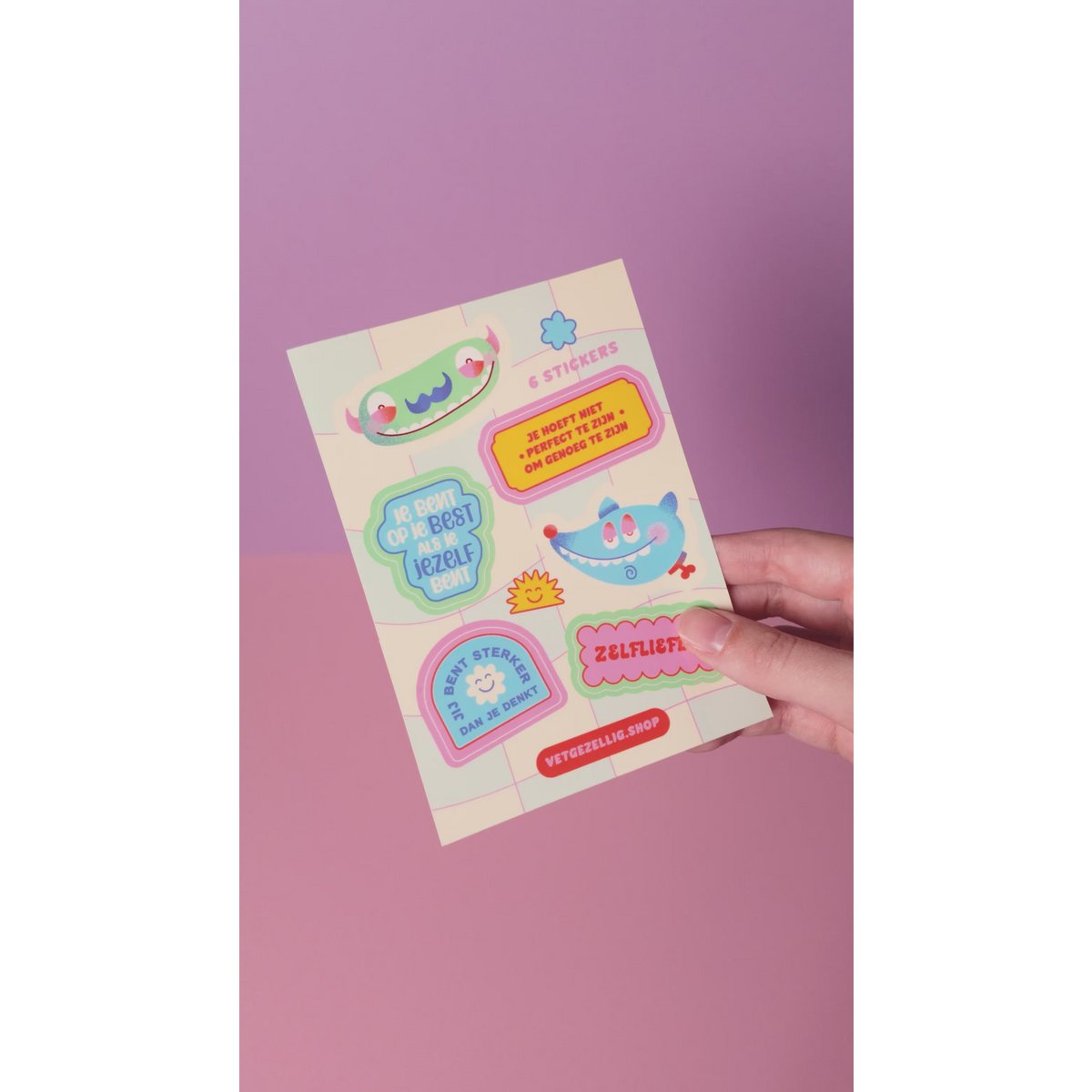 Stickervel ‘Liefde om te Plakken’ – Blauw