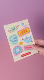 Stickervel ‘Liefde om te Plakken’ – Blauw