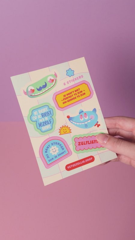 Stickervel ‘Liefde om te Plakken’ – Blauw