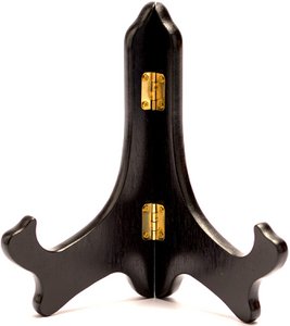 Plate stand wood black
