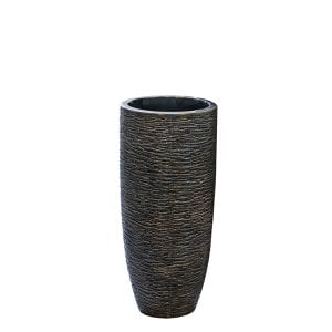 Poly/fiberglass planter "Giant" antique bronze H.75cm