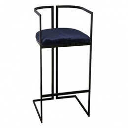 Silla de bar Jessie Velvel Azul/Negro